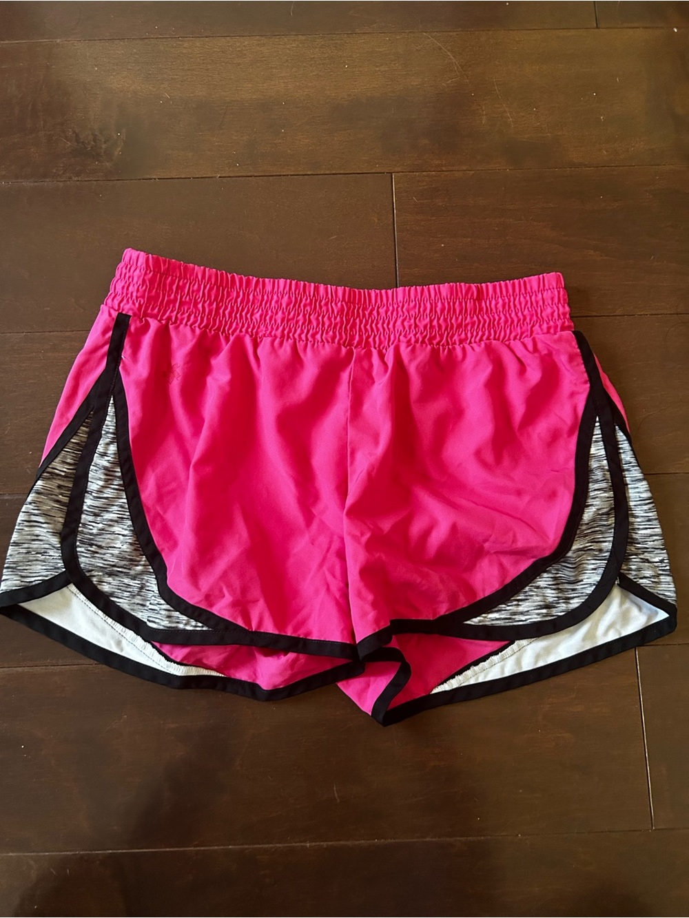 Hot Pink Athletic Running Shorts with Contrast Trim